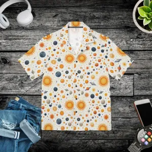Sun & Stars Hawaiian Camp Shirt with Linen Texture