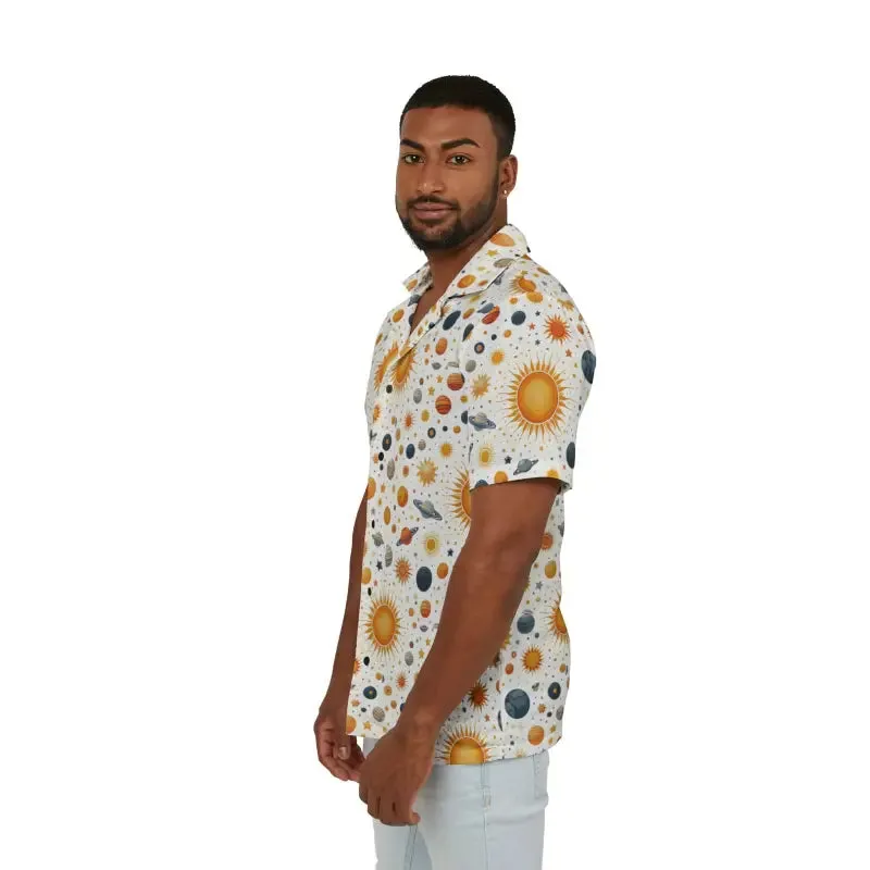 Sun & Stars Hawaiian Camp Shirt with Linen Texture