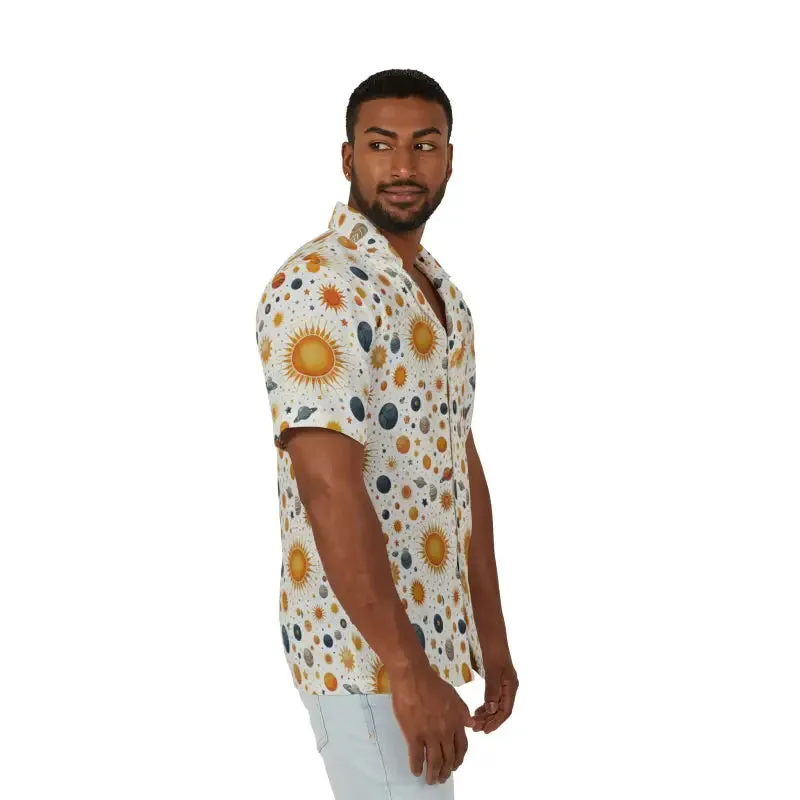 Sun & Stars Hawaiian Camp Shirt with Linen Texture