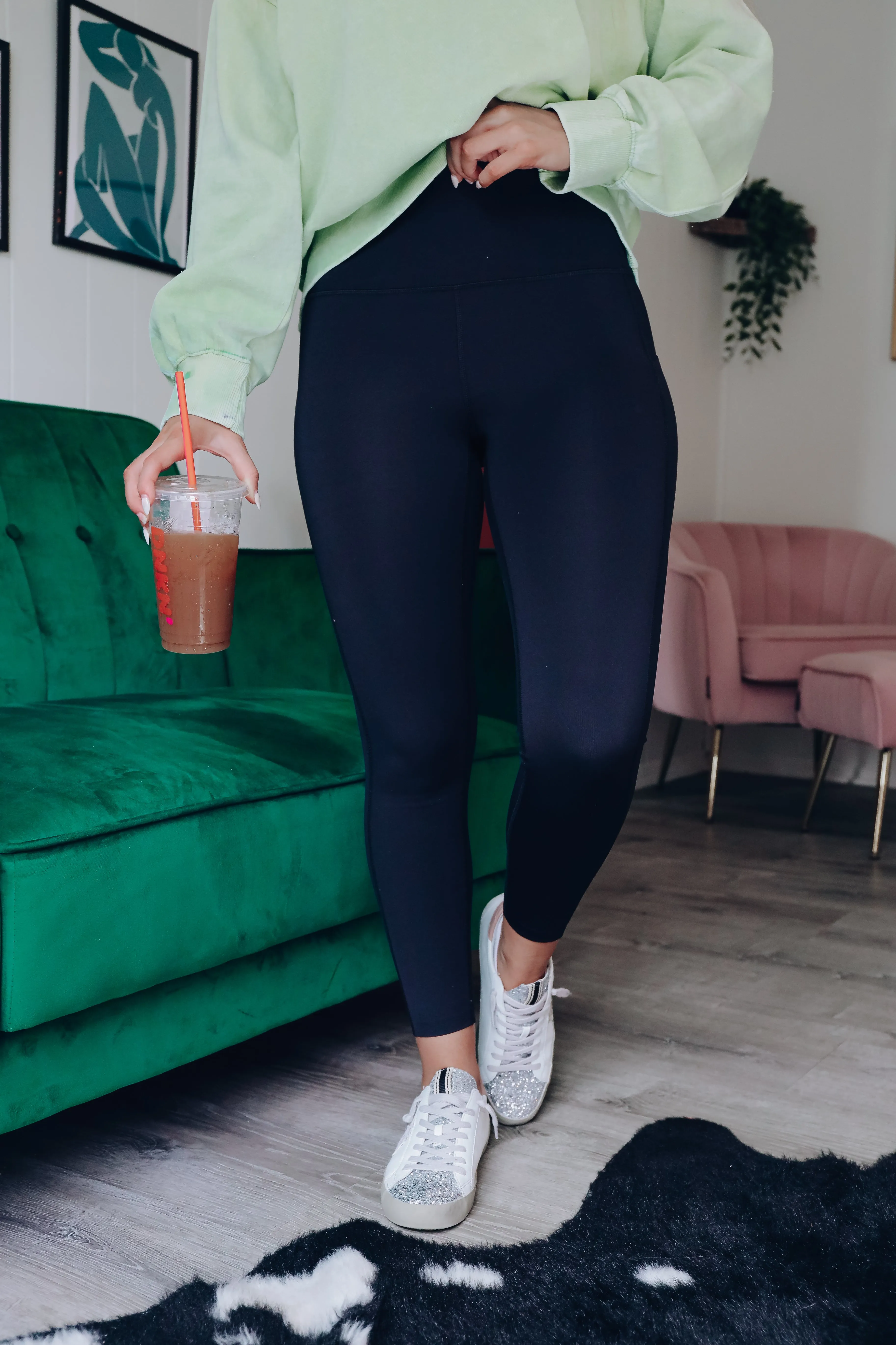 Super Set Pocketed Leggings - Black