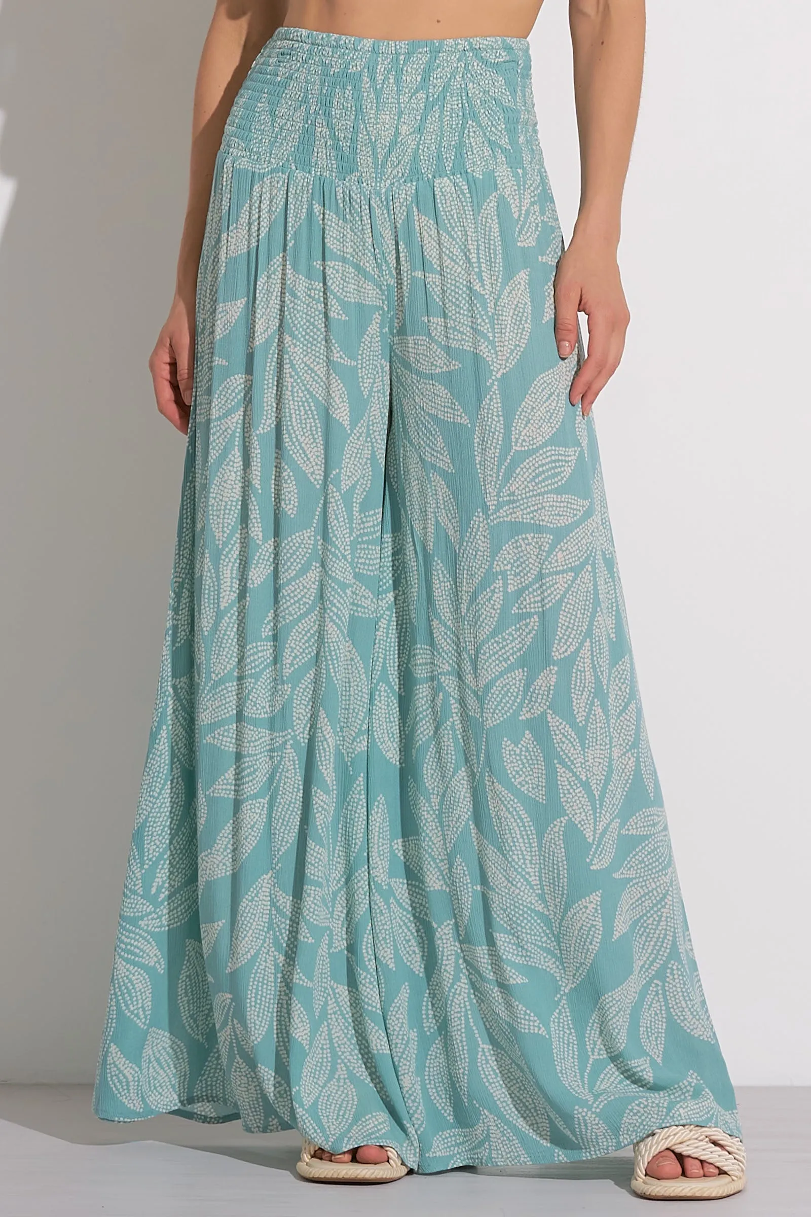 TEAL CARTAGENA PALAZZO PANTS