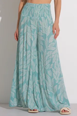 TEAL CARTAGENA PALAZZO PANTS