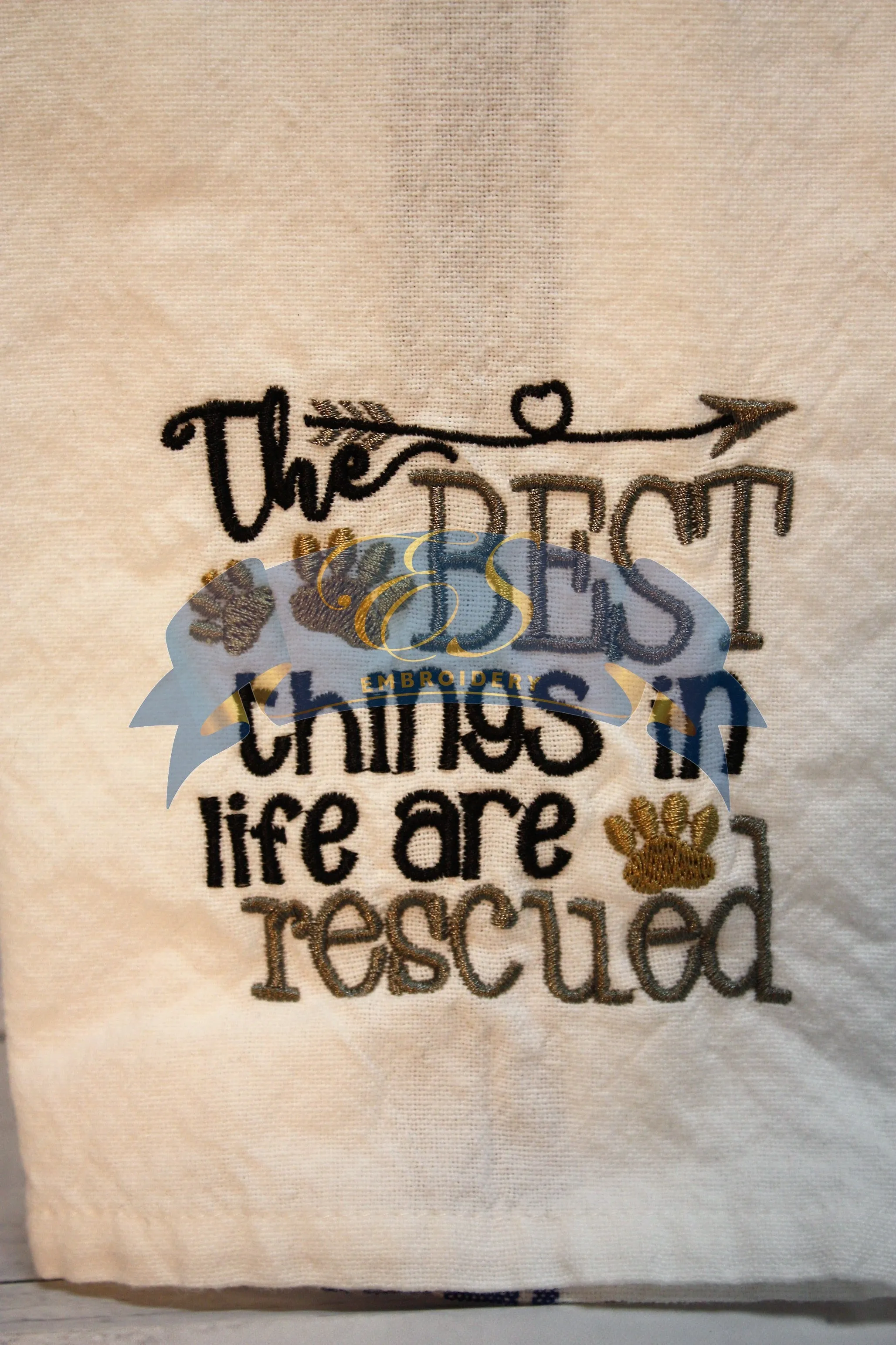 The Best Things In Life Are Rescued Towel