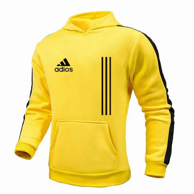 The New Men's Hoodie Sports Suit Cotton Polyester Drawstring Sportswear Trend Fashion Autumn And Winter Pullover Suit S-3XL