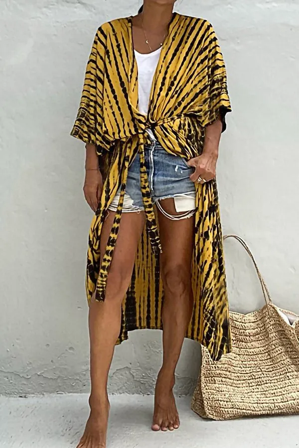 Tie-dye Print Holiday Cover-up (Fit 99 To 154lbs)