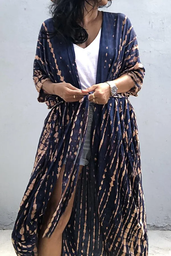 Tie-dye Print Holiday Cover-up (Fit 99 To 154lbs)