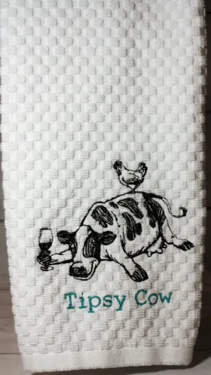 Tipsy Cow Kitchen Towel
