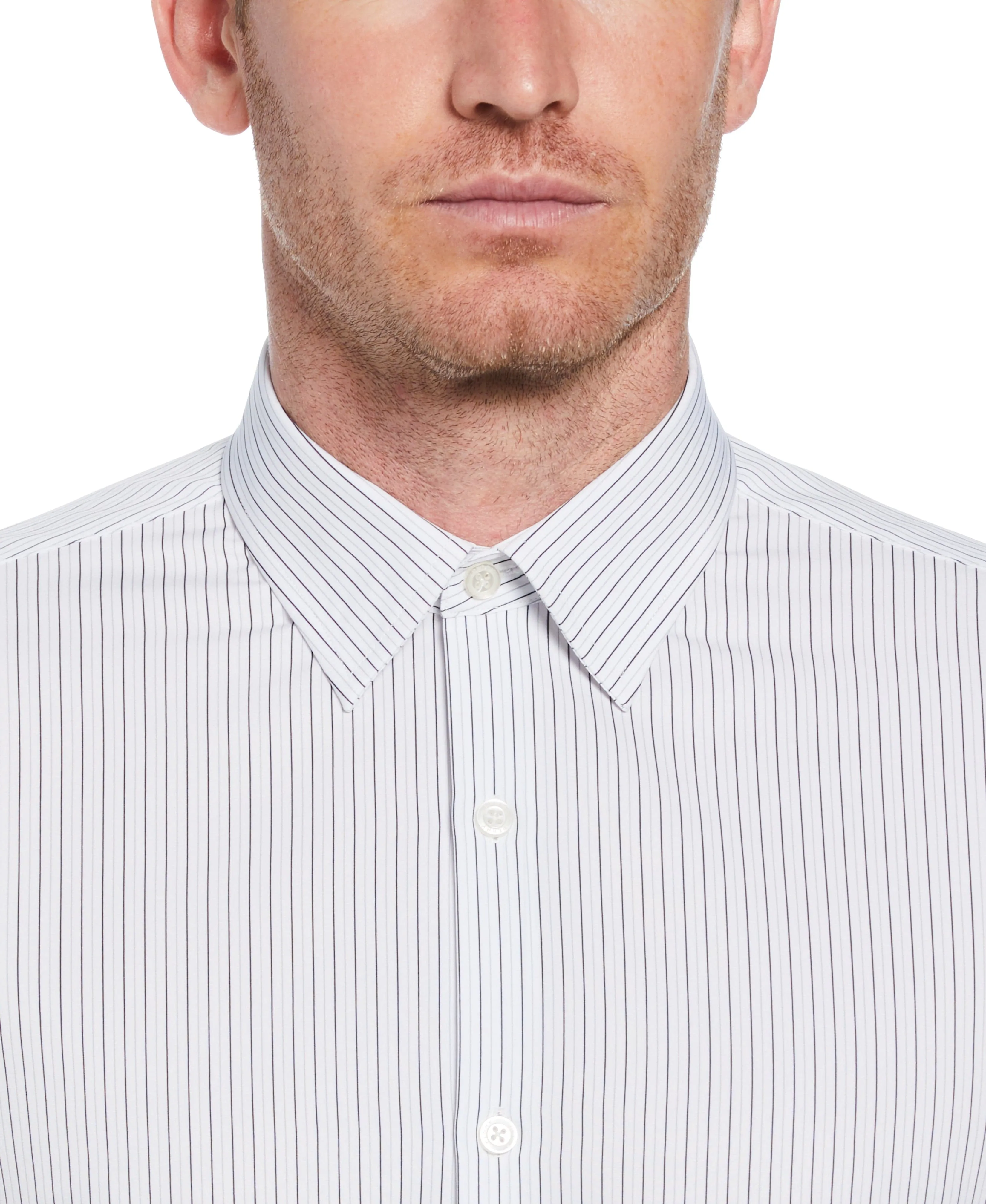Total Stretch Bi-Color Pinstripe Shirt