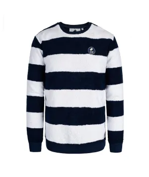 Towel Crewneck Navy Striped