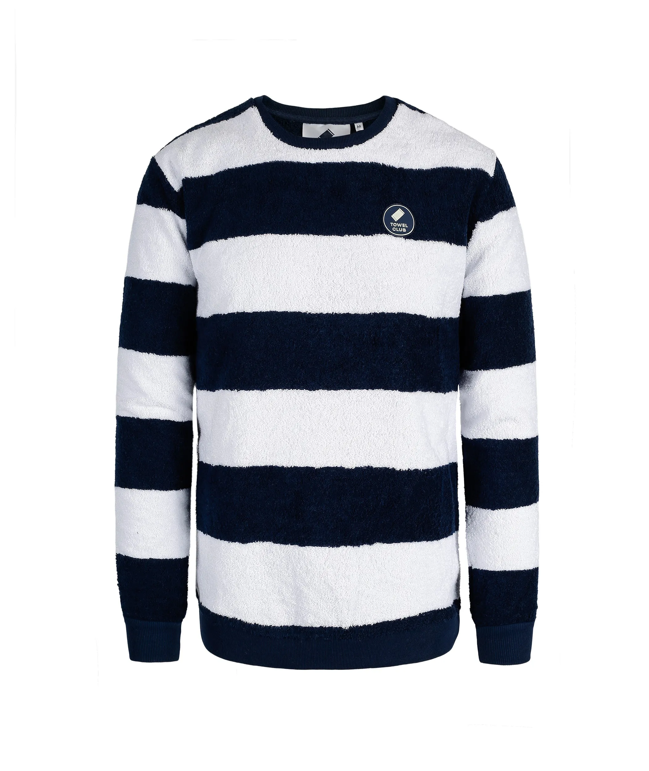 Towel Crewneck Navy Striped