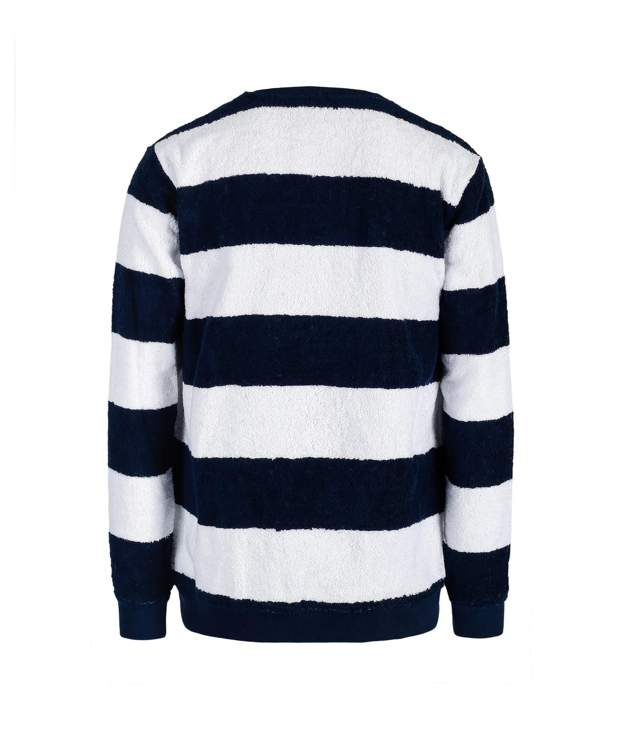 Towel Crewneck Navy Striped