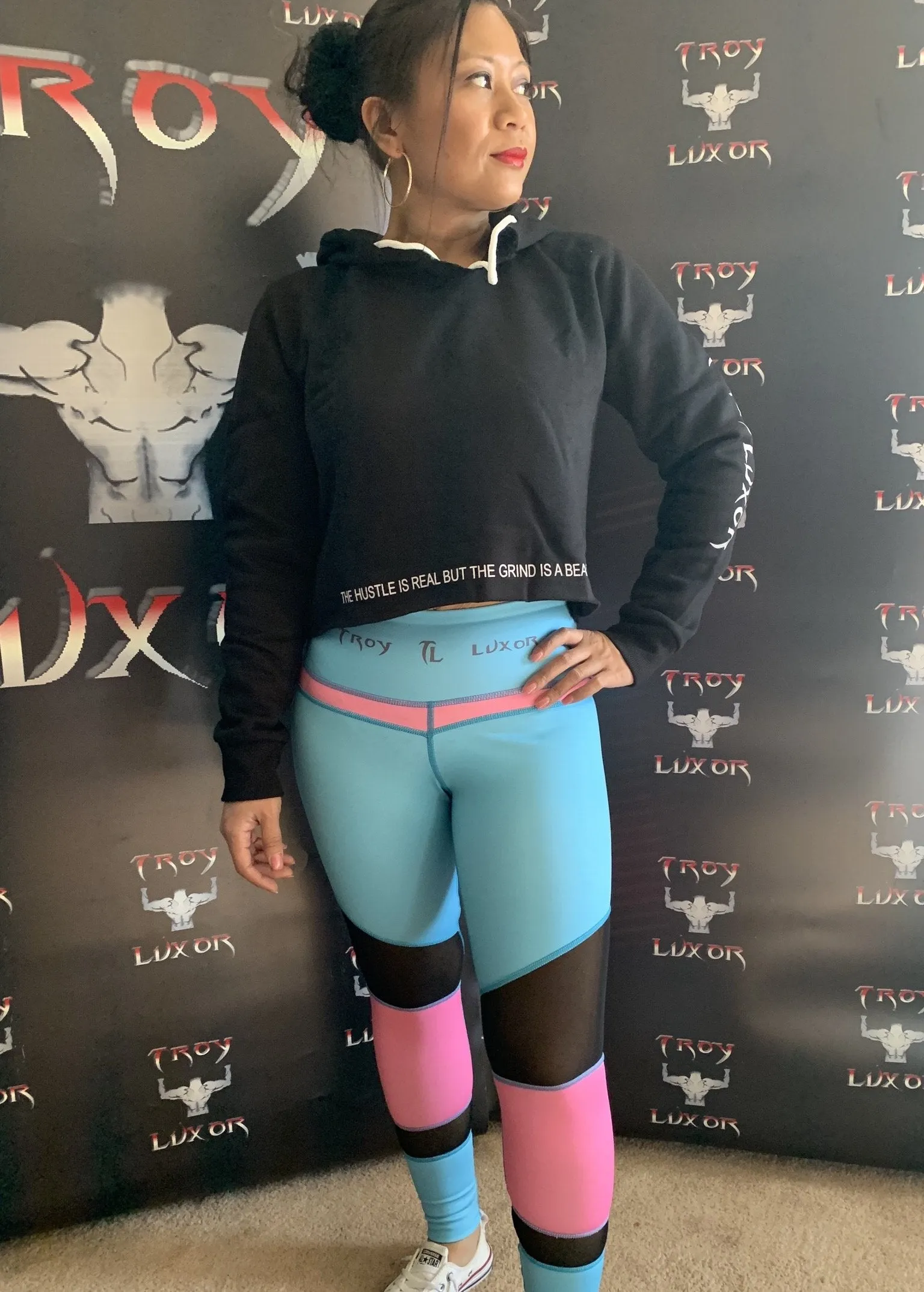 Troy Luxor Cotton Candy Yoga Leggings With High Waist