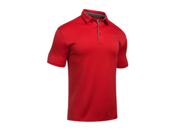 Under Armour Mens Tech Polo (Red/Graphite 600)