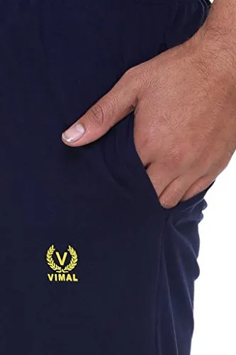 VIMAL JONNEY Men's Trackpantss (D10NAVY-M_Navy Blue)