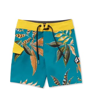 Volcom Little Boys Lido Print Mod-Tech Trunks