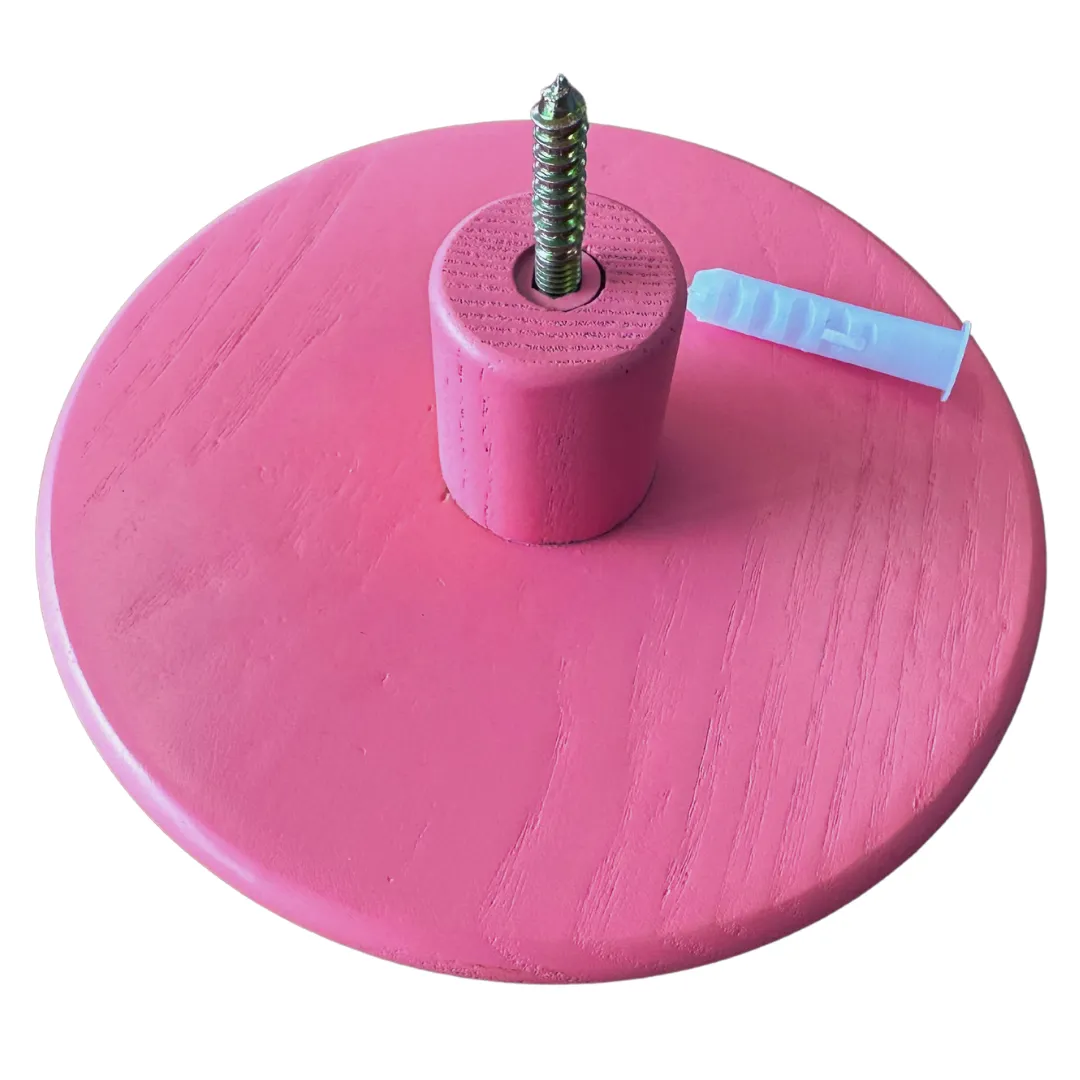 Wall Button Hook Pink