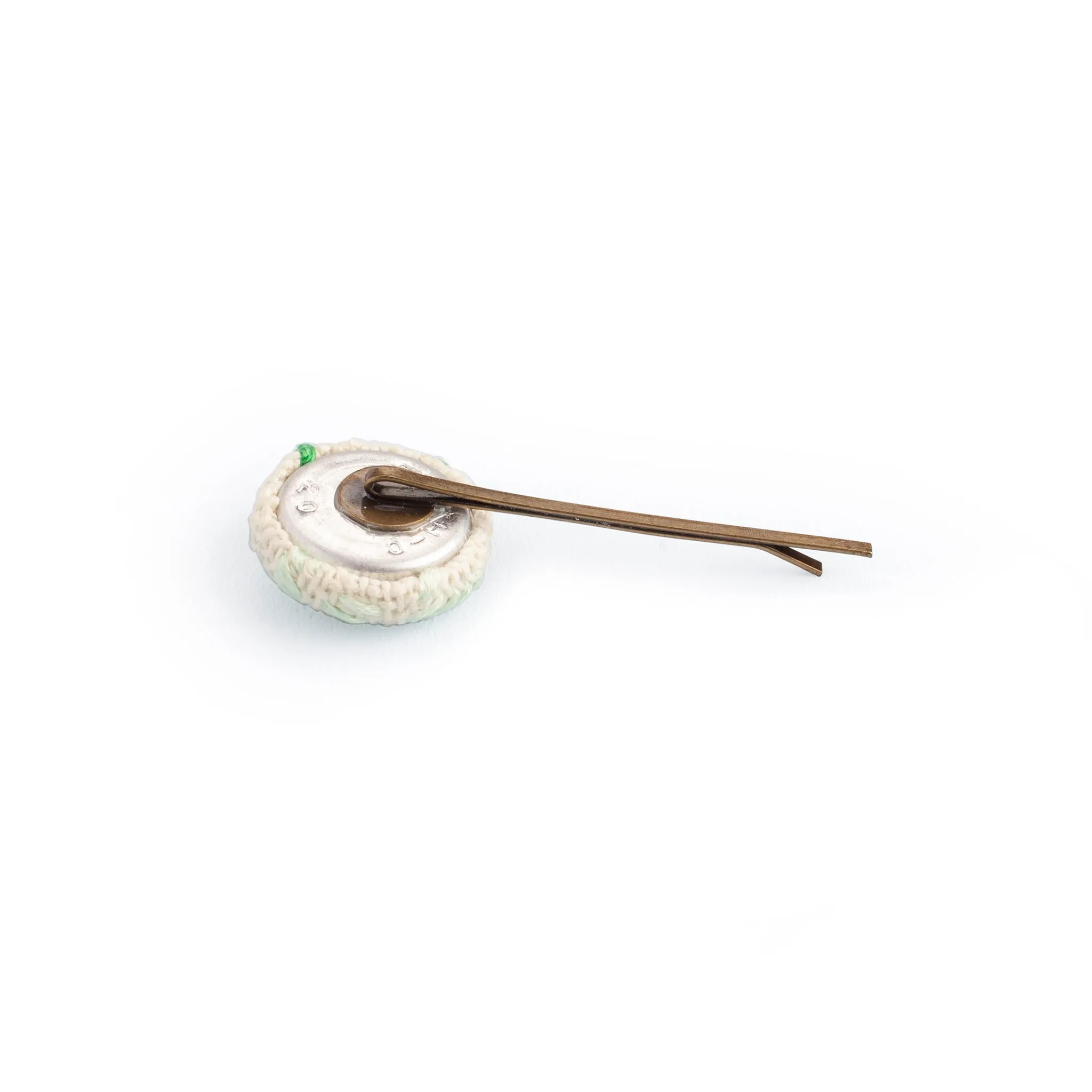 White and Green Pin Hair