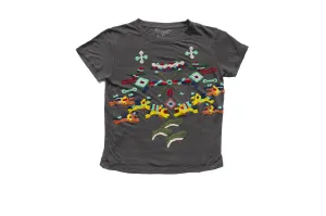 WILD WEST LINEN TEE | CHARCOAL