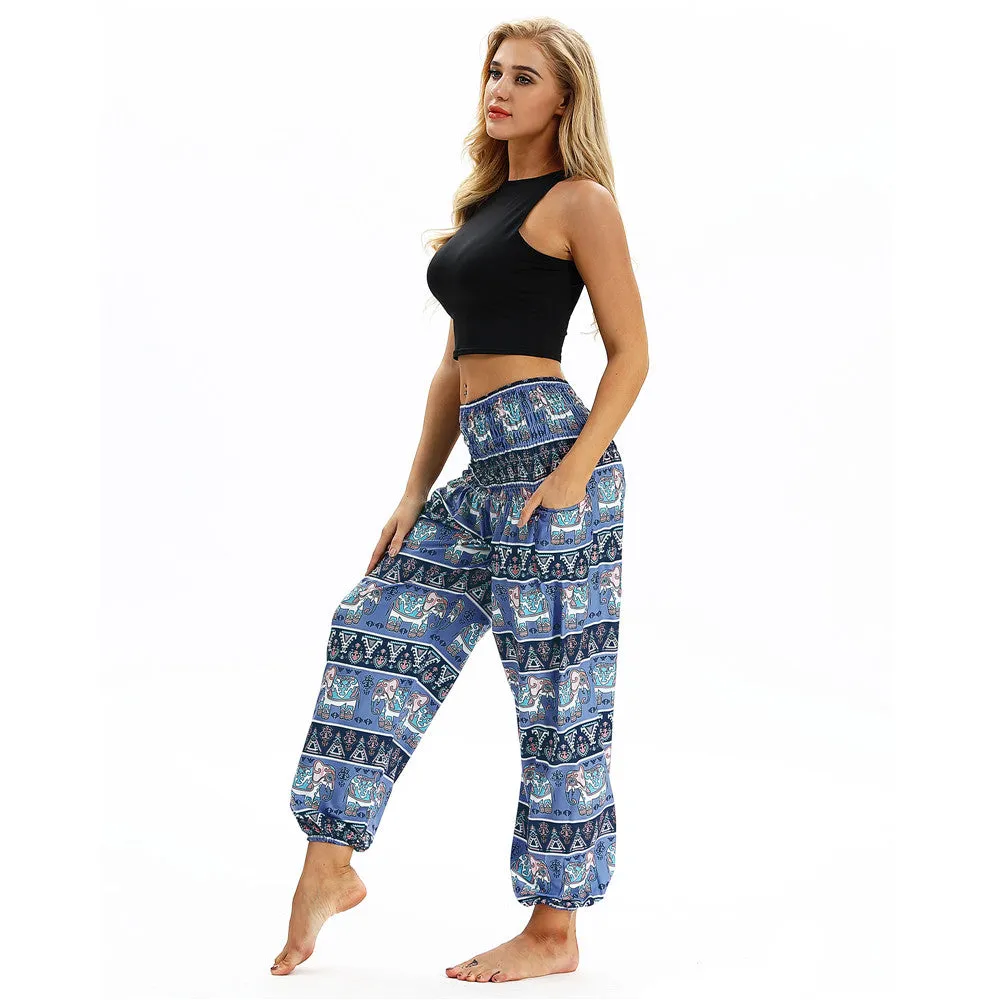 Women's straight Loose Harem Pant - Elephant bloomers