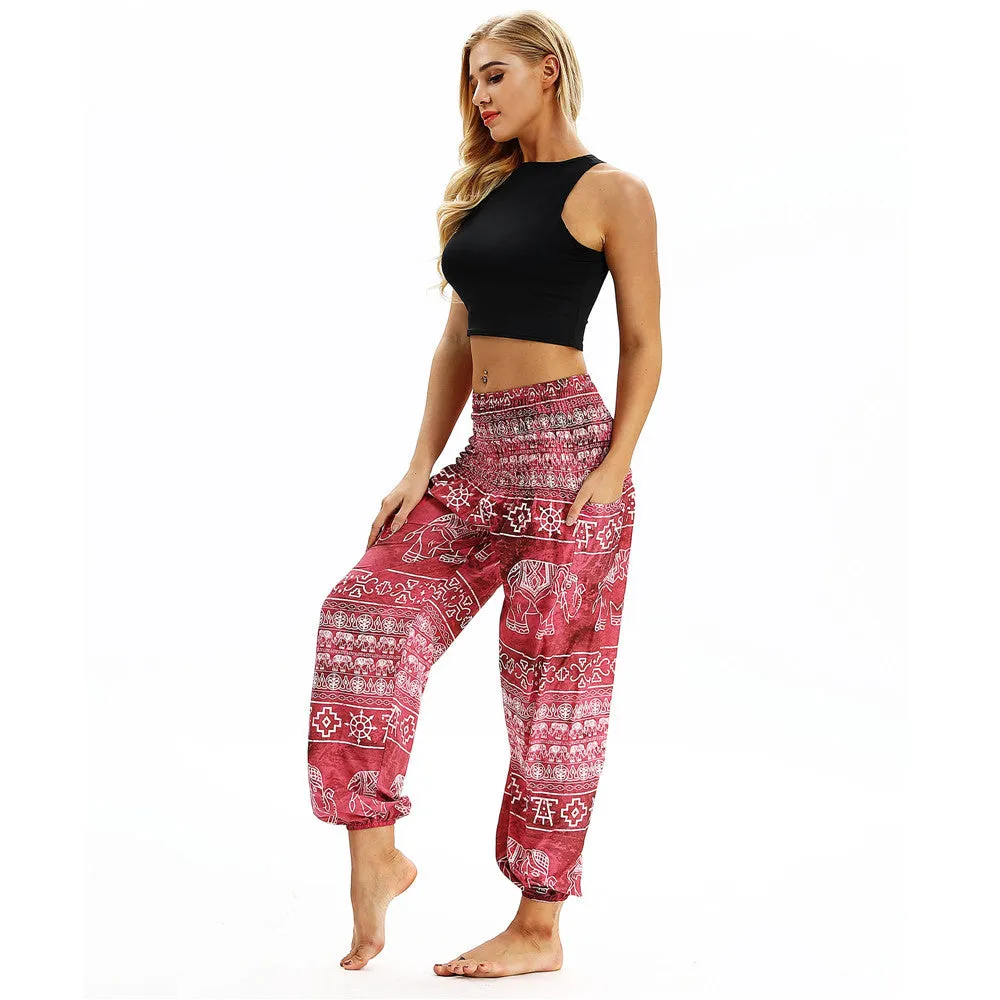 Women's straight Loose Harem Pant - Elephant bloomers