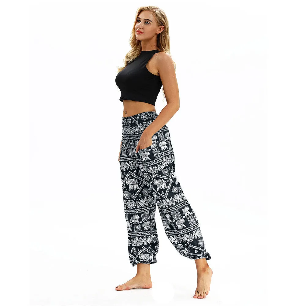 Women's straight Loose Harem Pant - Elephant bloomers