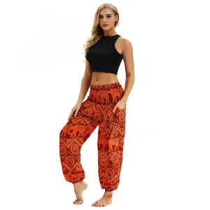 Women's straight Loose Harem Pant - Elephant bloomers