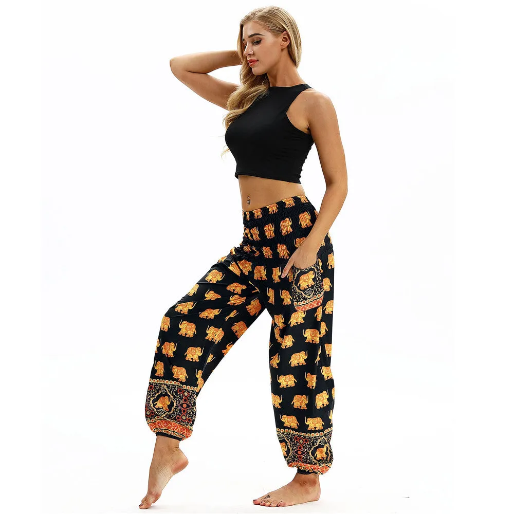 Women's straight Loose Harem Pant - Elephant bloomers