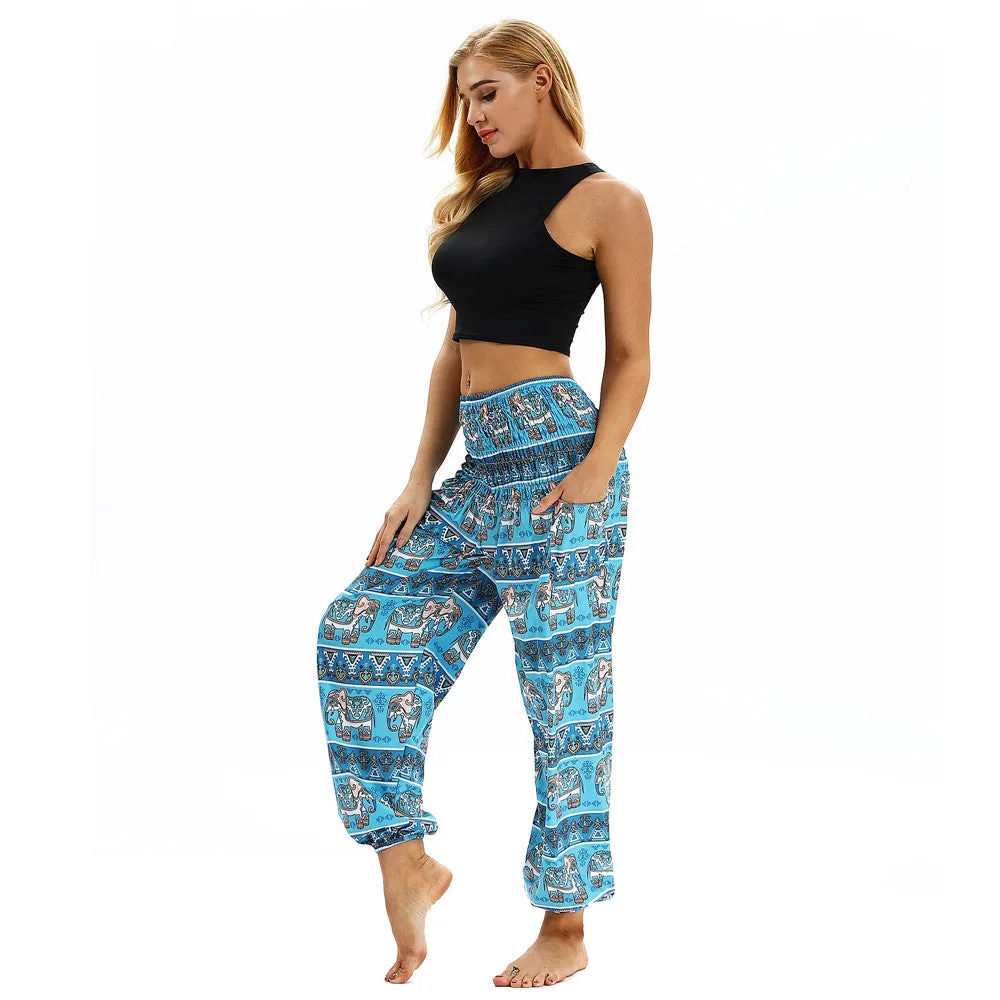 Women's straight Loose Harem Pant - Elephant bloomers