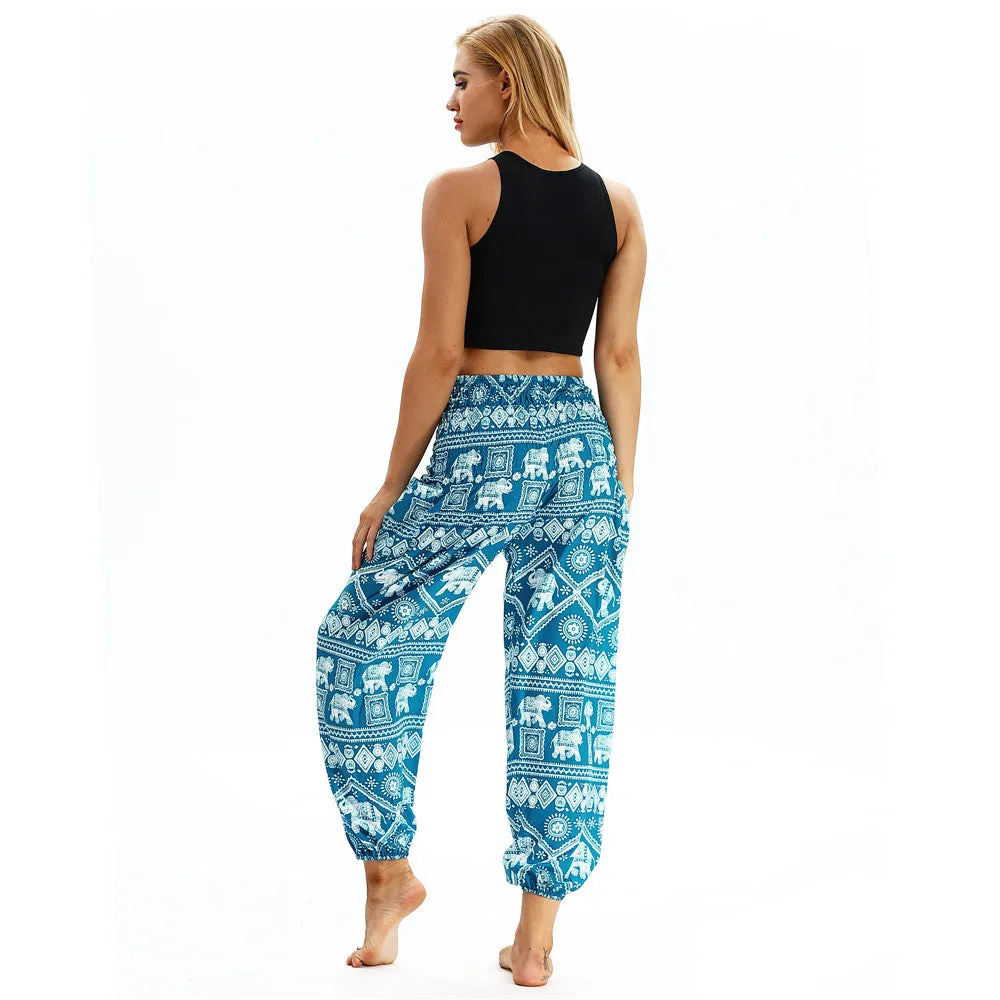 Women's straight Loose Harem Pant - Elephant bloomers