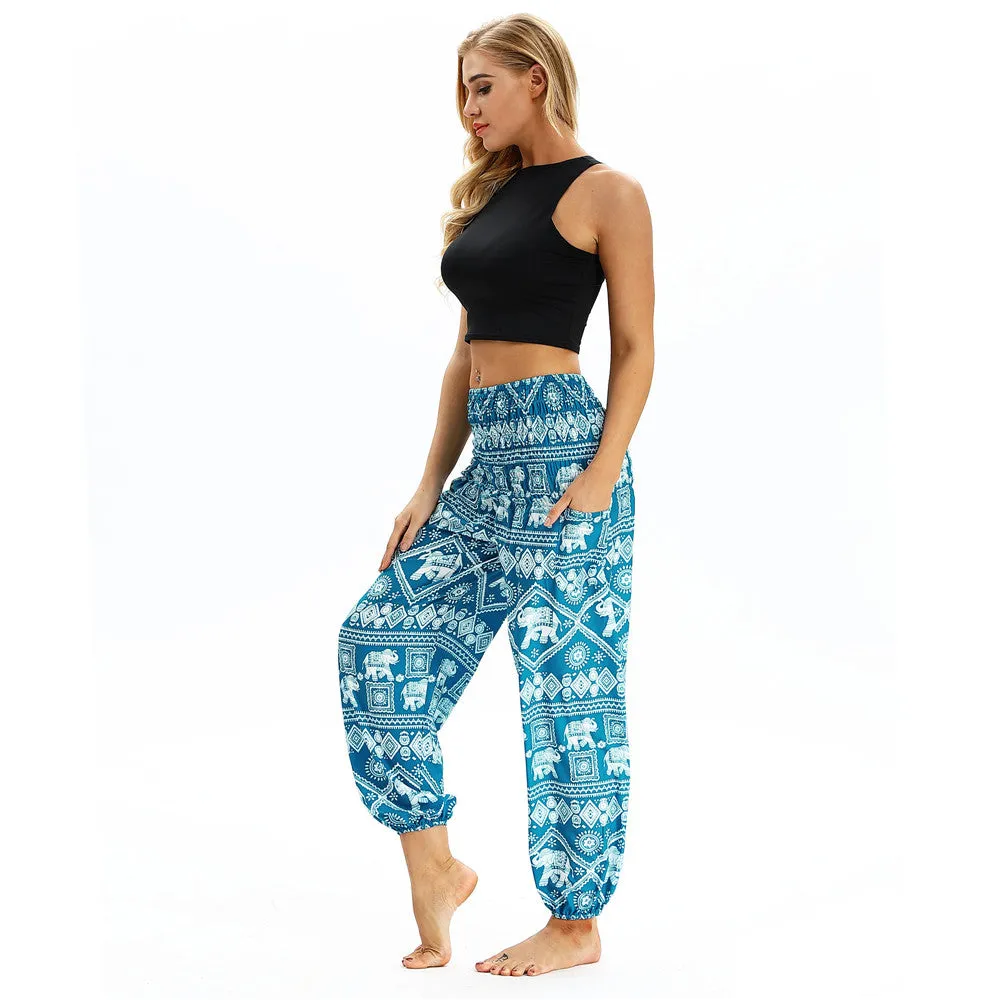 Women's straight Loose Harem Pant - Elephant bloomers