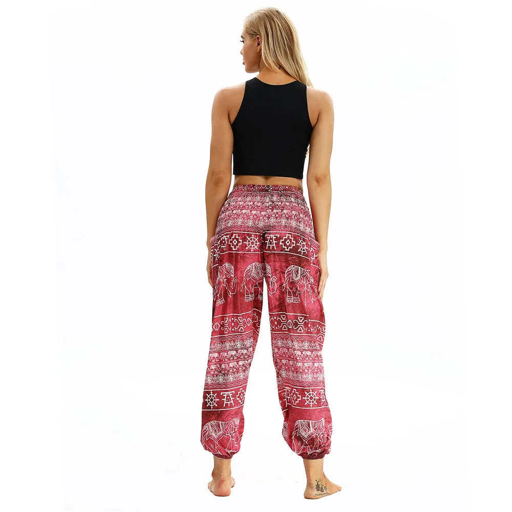 Women's straight Loose Harem Pant - Elephant bloomers